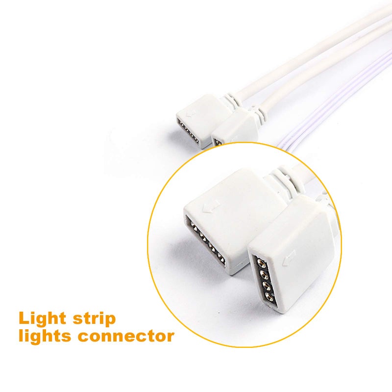 DAYBETTER Led Lights 2 Ports 44 Key Remote Control, Dimmer for Strip, 4 Pin Output Remote Controller for Led Strips 12 24V DC Tape Light (Without Power Adapter) - Image 4